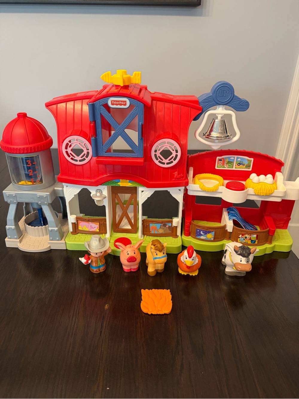 Fisher-Price Bright Red Barn Playset with Colorful Farm Figures